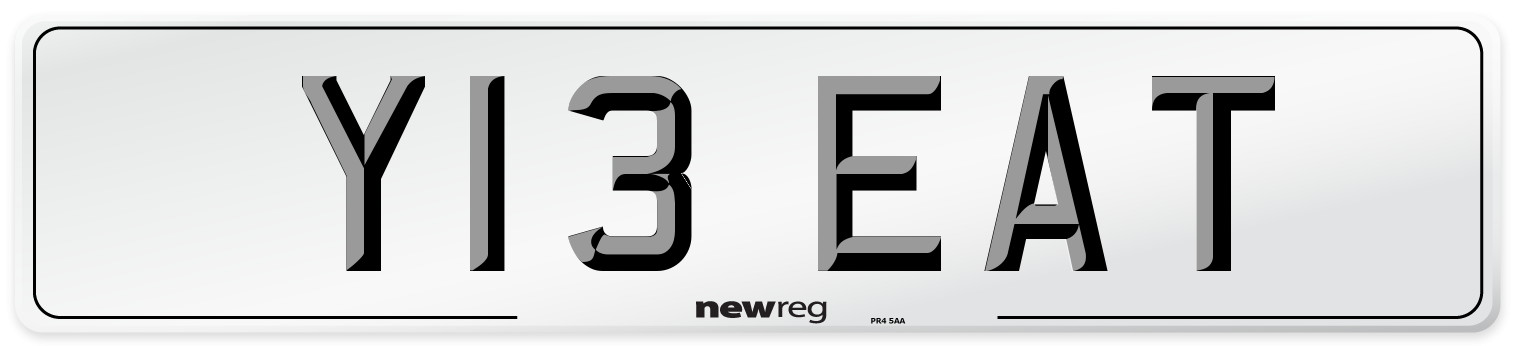 Y13 EAT Number Plate from New Reg